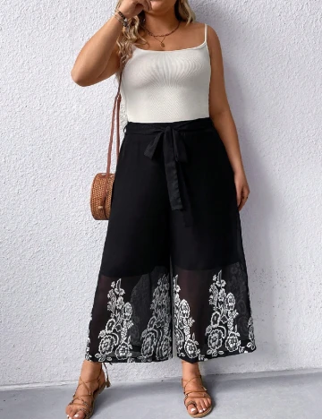 Pantaloni SHEIN CURVE, negru