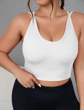 Bustiera SHEIN CURVE, alb