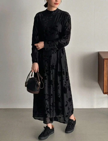 Rochie lunga Friful, negru