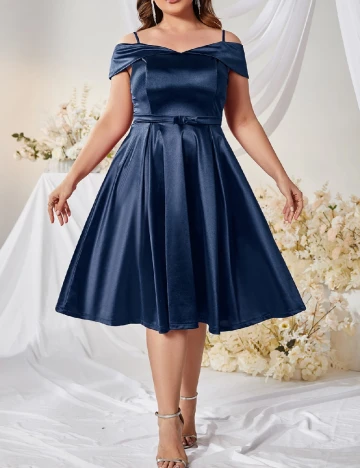 Rochie scurta SHEIN CURVE, bleumarin