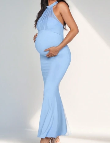 Rochie lunga SHEIN Maternity, albastru