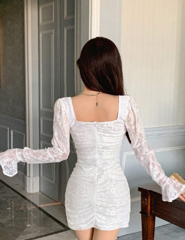 Rochie scurta Dazy, alb