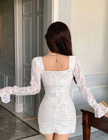 Rochie scurta Dazy, alb