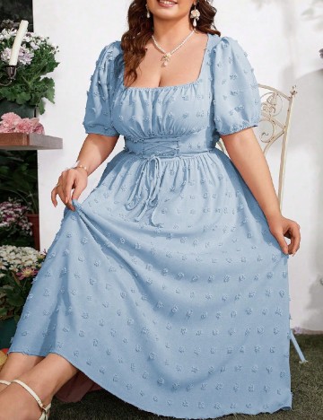 
						Rochie medie SHEIN CURVE, bleu