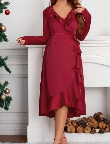 Rochie medie SHEIN Maternity, rosu