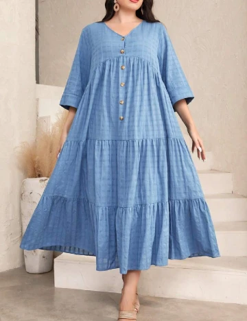 Rochie lunga SHEIN CURVE, albastru