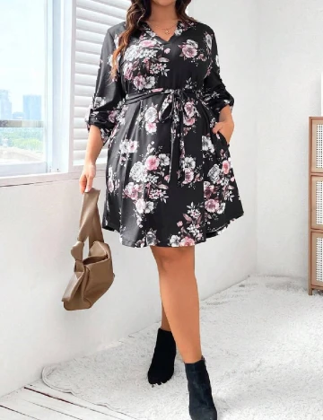 Rochie scurta SHEIN CURVE, negru