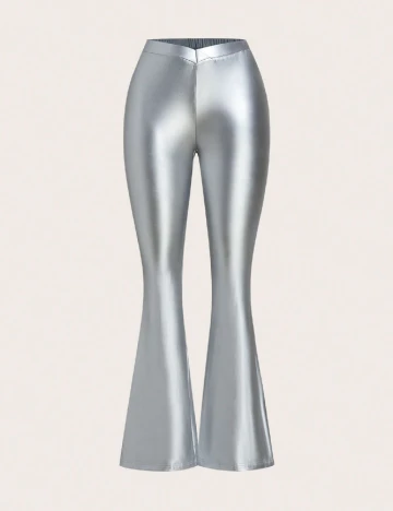 Pantaloni SHEIN, argintiu
