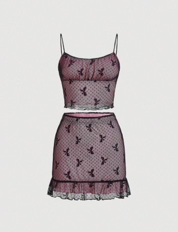 
						Compleu SHEIN, roz/negru