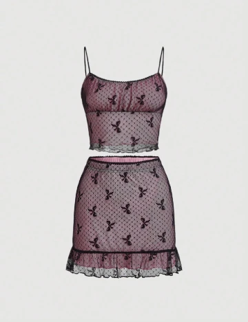 Compleu SHEIN, roz/negru