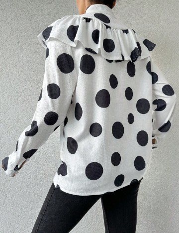 Bluza SHEIN, alb/negru