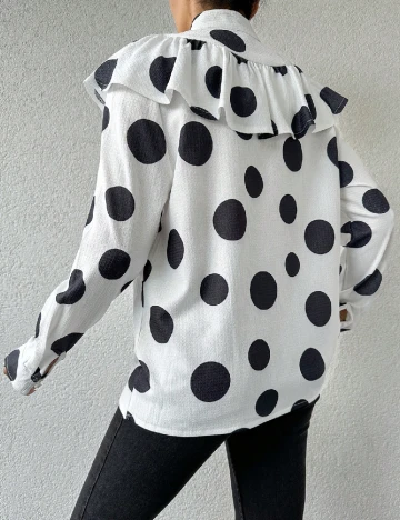 Bluza SHEIN, alb/negru