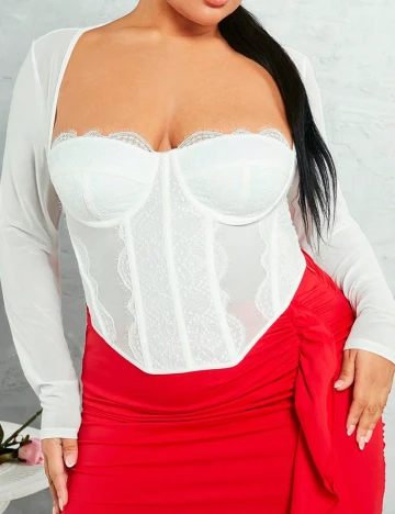Top SHEIN CURVE, alb