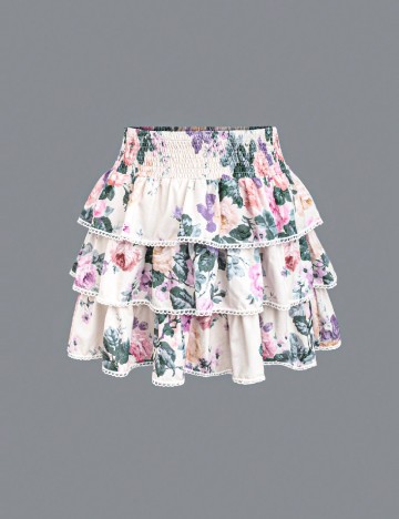 
						Fusta SHEIN CURVE, floral print