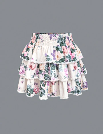 Fusta SHEIN CURVE, floral print