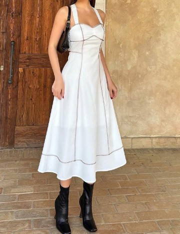 
						Rochie medie SHEIN, alb