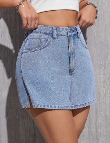 
						Fusta pantalon SHEIN, albastru