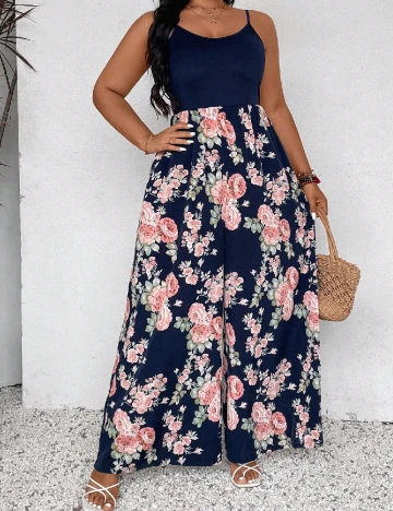 Salopeta SHEIN CURVE, bleumarin