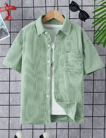 Camasa Shein Kids, verde