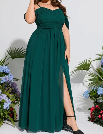 Rochie lunga SHEIN CURVE, verde