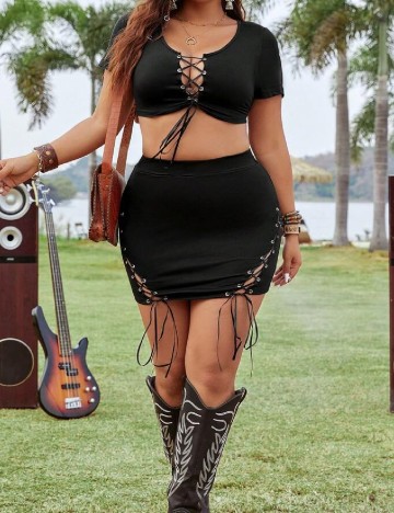 
						Compleu SHEIN CURVE, negru