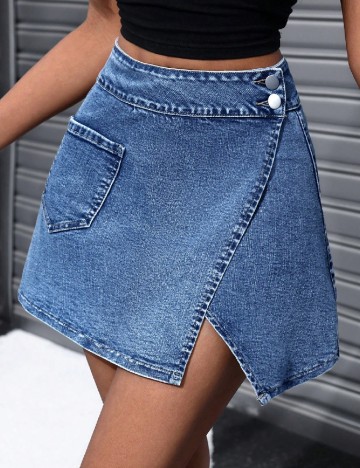 
						Fusta SHEIN, albastru