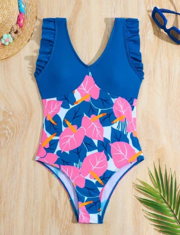 Costum de baie Shein Kids, albastru