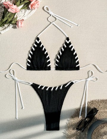 
						Costum de baie SHEIN, negru