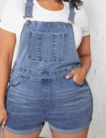 
						Salopeta SHEIN CURVE, albastru