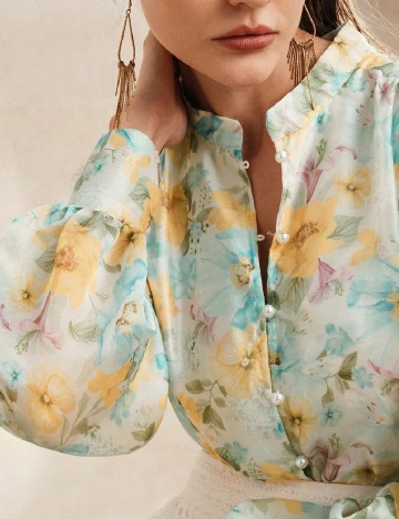 Camasa Anewsta, floral print