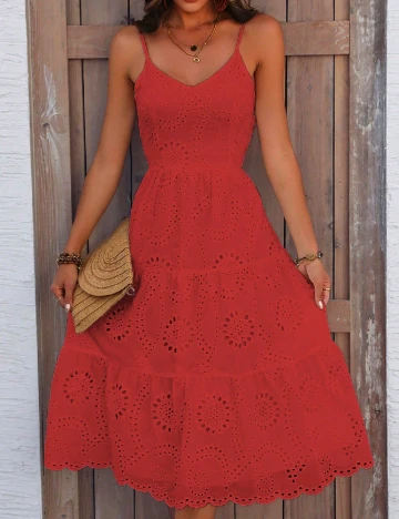 Rochie medie SHEIN, rosu