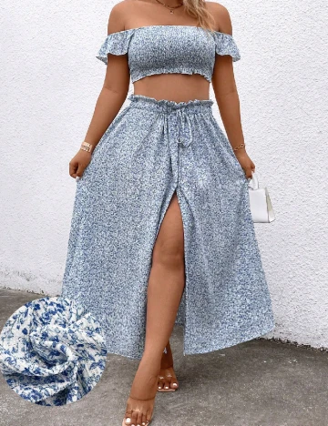 Compleu SHEIN CURVE, albastru