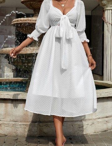 
						Rochie medie SHEIN, alb