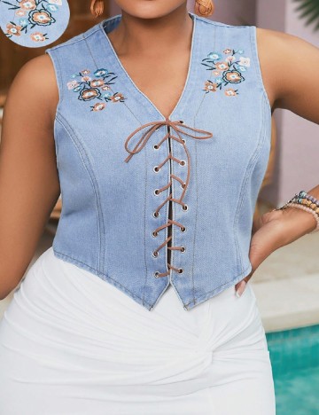 
						Top SHEIN CURVE, albastru