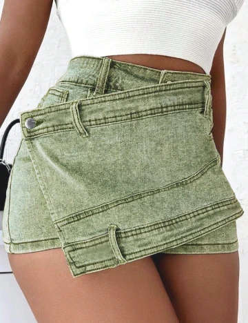 Fusta pantalon SHEIN, verde deschis