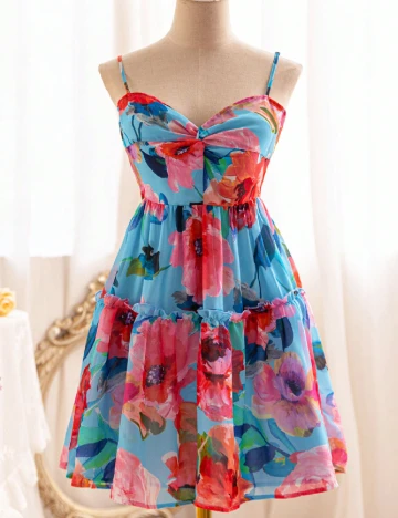 Rochie scurta SHEIN, floral print