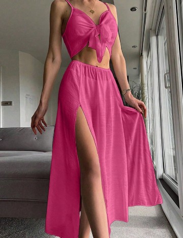 
						Compleu De Plaja SHEIN, roz