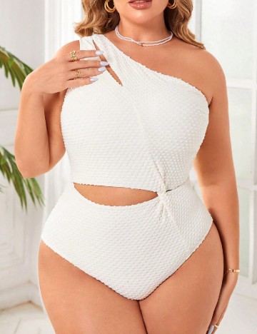 
						Costum de baie SHEIN CURVE, ecru
