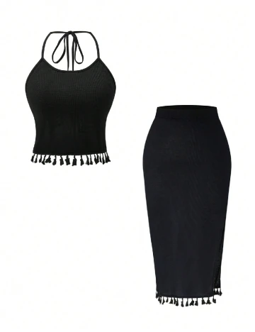 Compleu SHEIN CURVE, negru