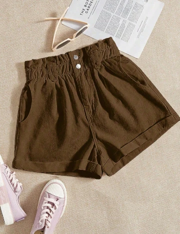 Pantaloni scurti SHEIN, maro