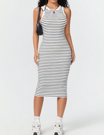 
						Rochie medie SHEIN, alb/negru