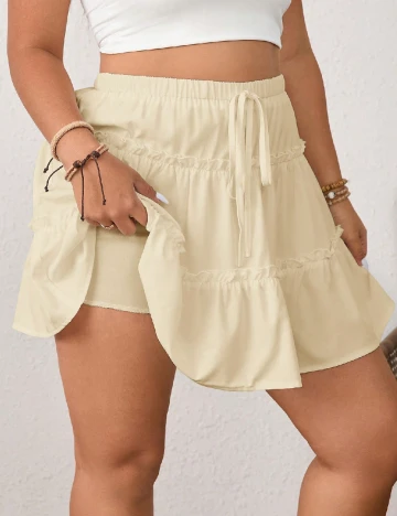 Fusta SHEIN CURVE, crem