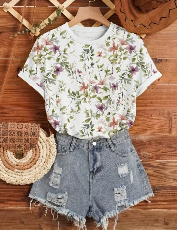 Tricou SHEIN, floral print