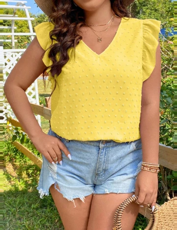 Bluza SHEIN CURVE, galben