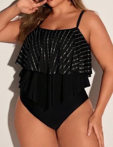 
						Costum de baie SHEIN CURVE, negru