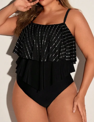 Costum de baie SHEIN CURVE, negru