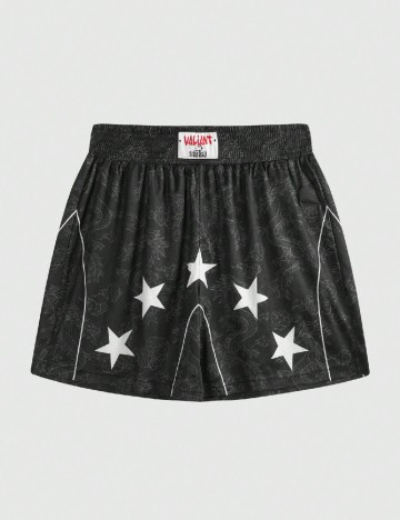 
						Pantaloni scurti Romwe, negru