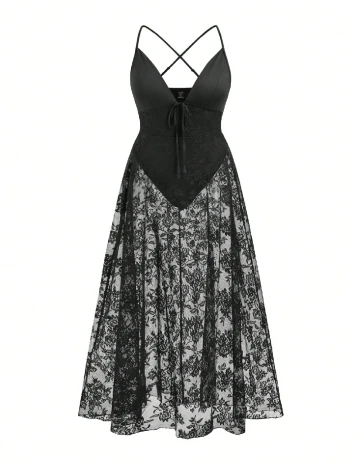 Rochie lunga SHEIN CURVE, negru