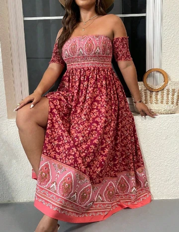 Rochie lunga SHEIN CURVE, roz