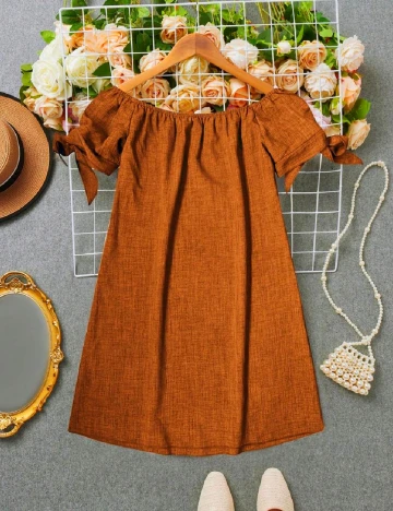 Rochie scurta SHEIN, portocaliu